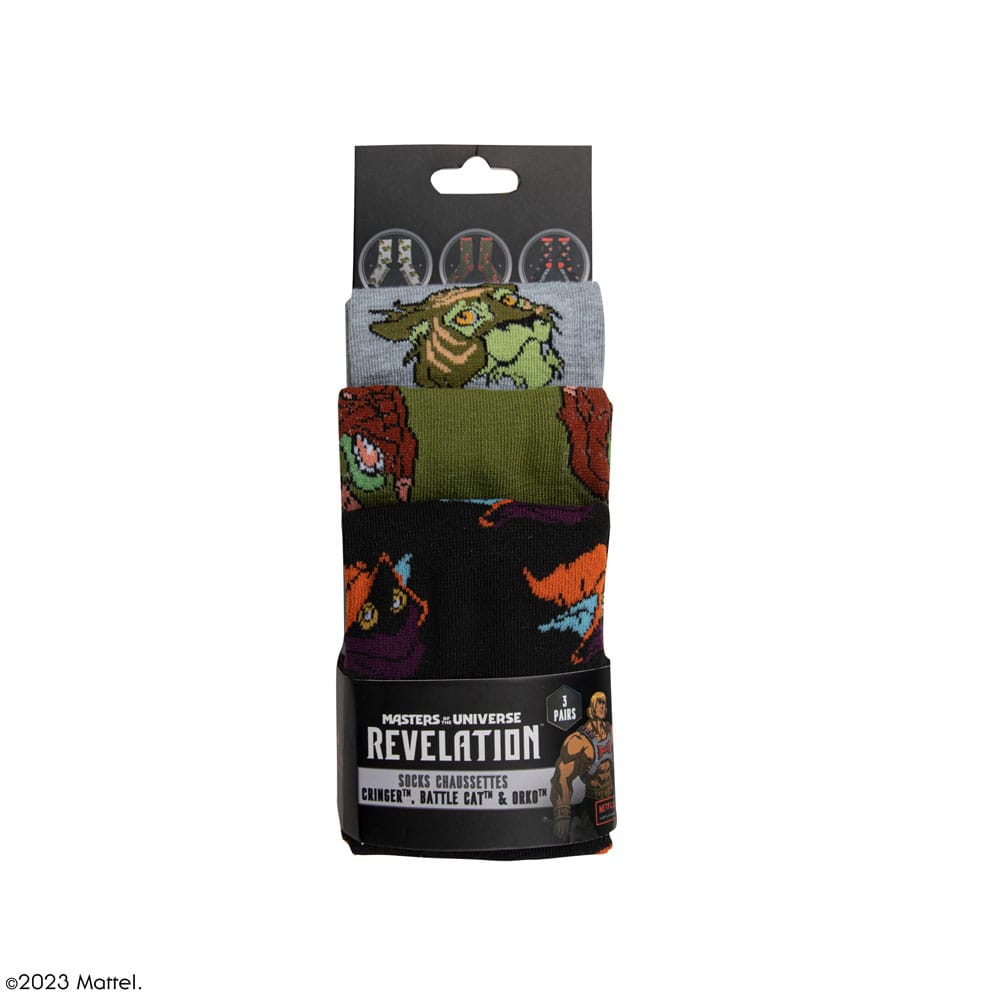 Masters of the Universe - Revelation: Cringer & Battle Cat & Orko Socks 3er Socken Set Image 4