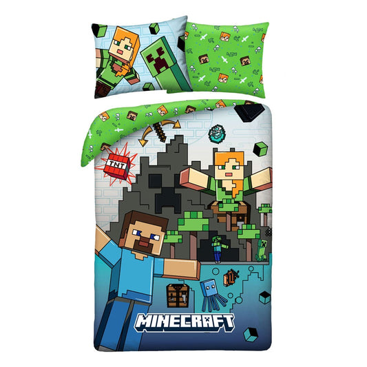 Minecraft Bettwäsche Ver. 7 140 x 200 cm / 70 x 90 cm Image