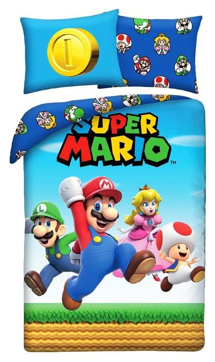 Super Mario Bettwäsche Ver. 5 140 x 200 cm / 70 x 90 cm Image