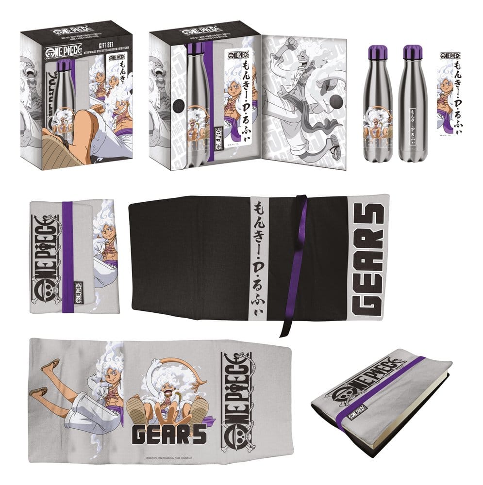 One Piece Stahlflasche, Sticker, Buchumschlag Geschenkset Gears Image