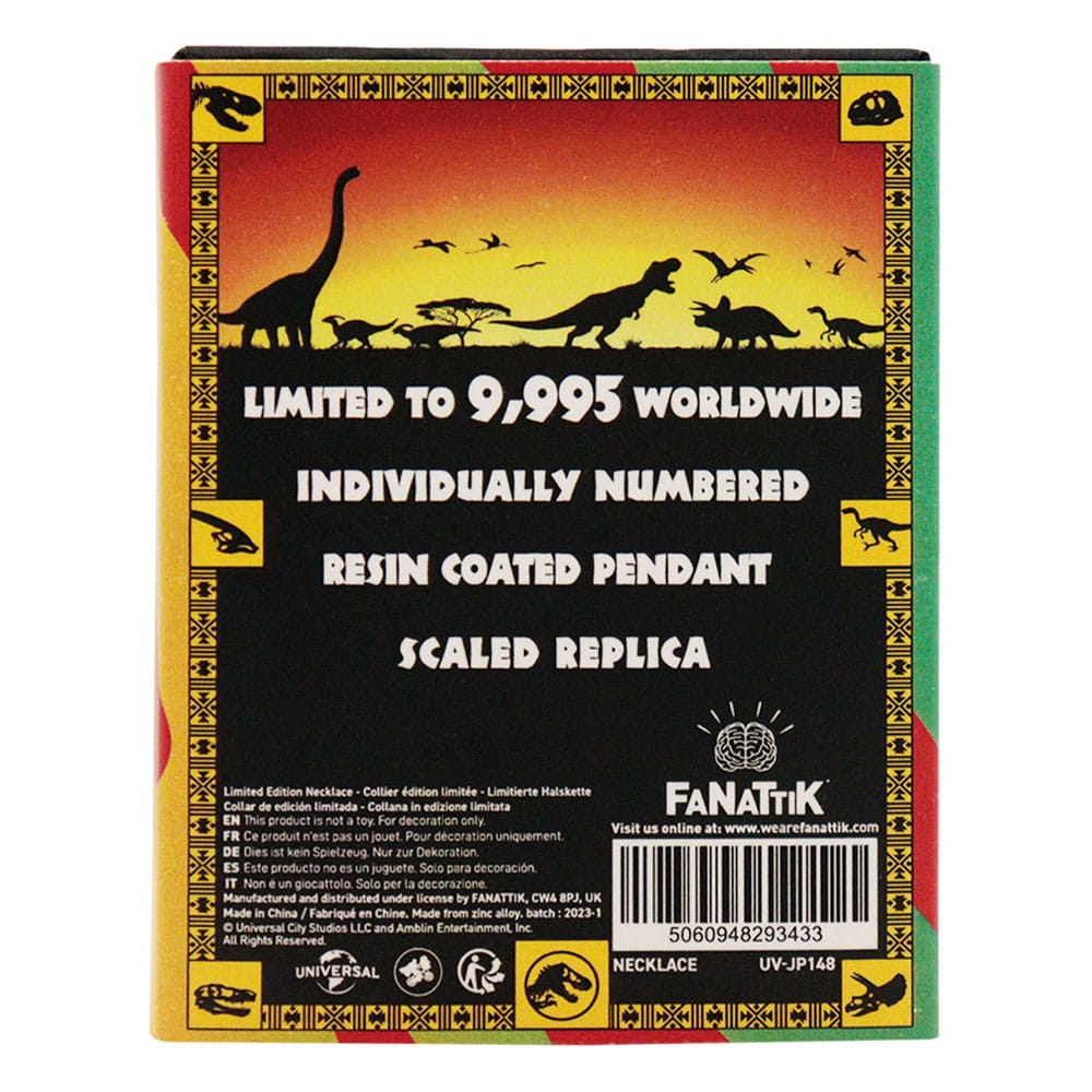 Jurassic Park Halskette mit Bernsteinanhänger Limited Edtiton Image 7