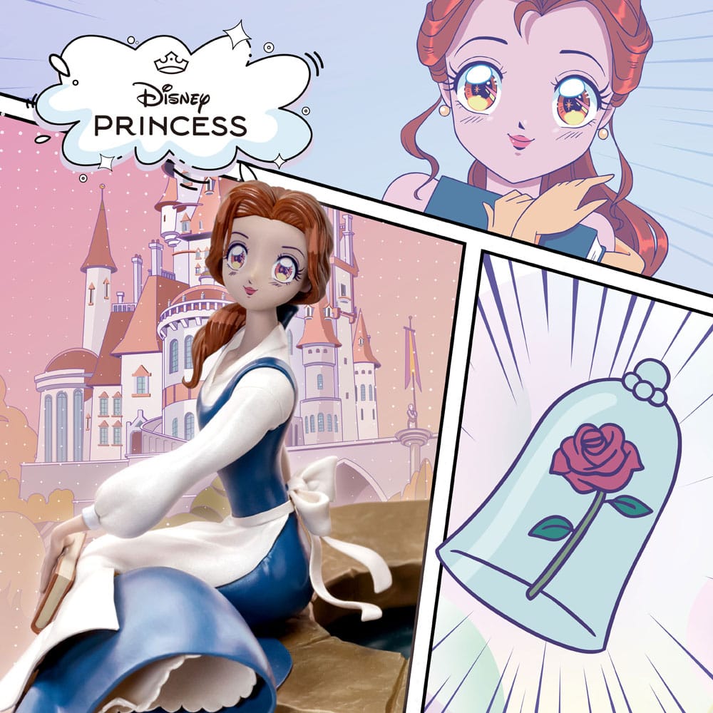 Disney Anime Princess Scale Statue Belle 15 cm Image 5