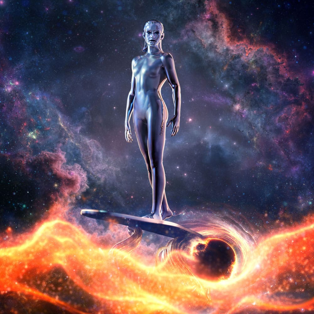 Fantastic Four Art Scale Statue 1/10 Silver Surfer 27 cm Image 10