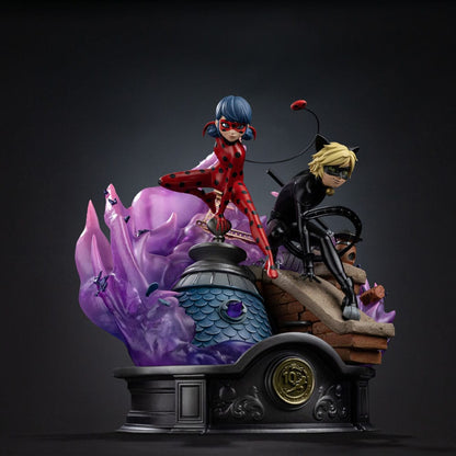 Miraculous Deluxe Art Scale Statue 1/10 Lady Bug and Cat Noir Signed Edition 23 cm Image 4