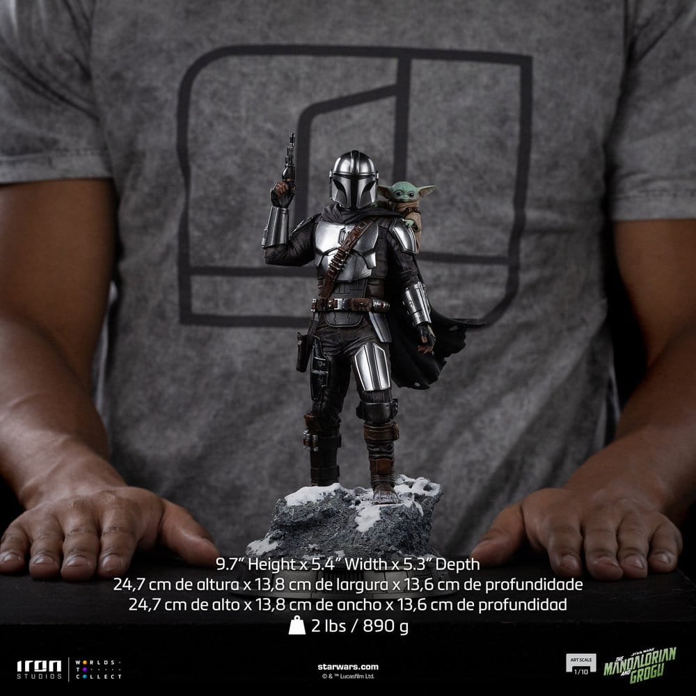 The Mandalorian & Grogu Art Scale Statue 1/10 The Mandalorian and Grogu 25 cm Image 2