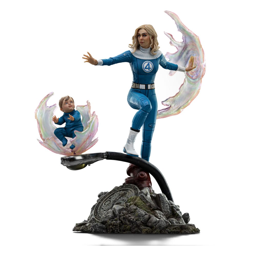 Fantastic Four Art Scale Statue 1/10 Invisible Woman and Franklin 28 cm Image 1