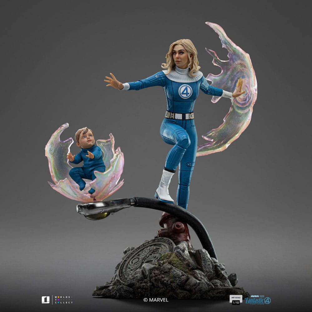 Fantastic Four Art Scale Statue 1/10 Invisible Woman and Franklin 28 cm Image 7