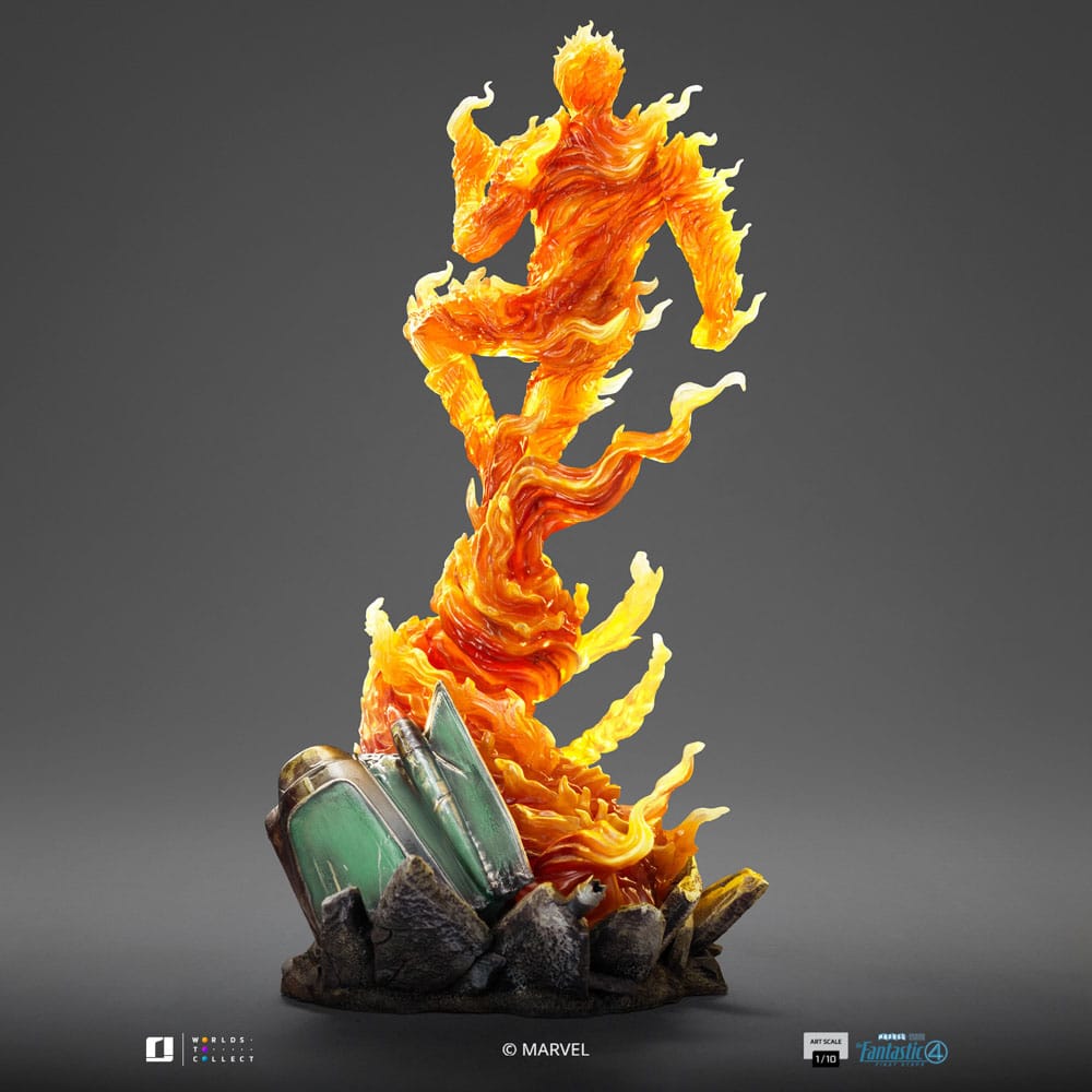 Fantastic Four Art Scale Statue 1/10 Human Torch 30 cm Image 12