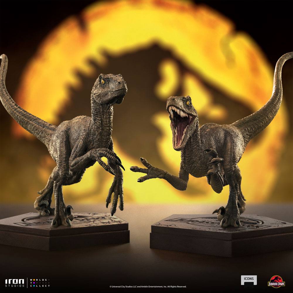 Jurassic World Icons Statue Velociraptor B 9 cm Image 9
