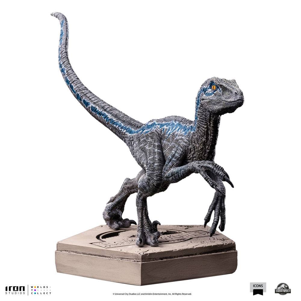 Jurassic World Icons Statue Velociraptor Blue 9 cm Image 1