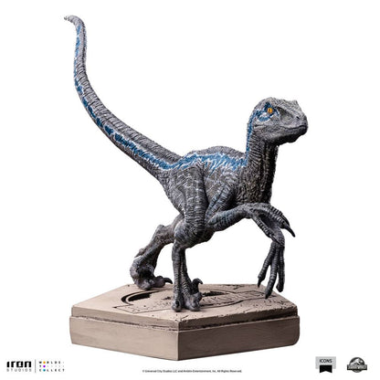 Jurassic World Icons Statue Velociraptor Blue 9 cm Image 1