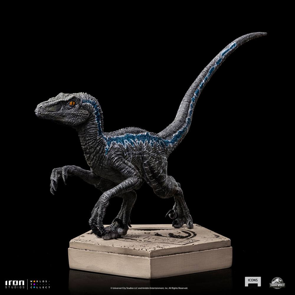 Jurassic World Icons Statue Velociraptor Blue 9 cm Image 2