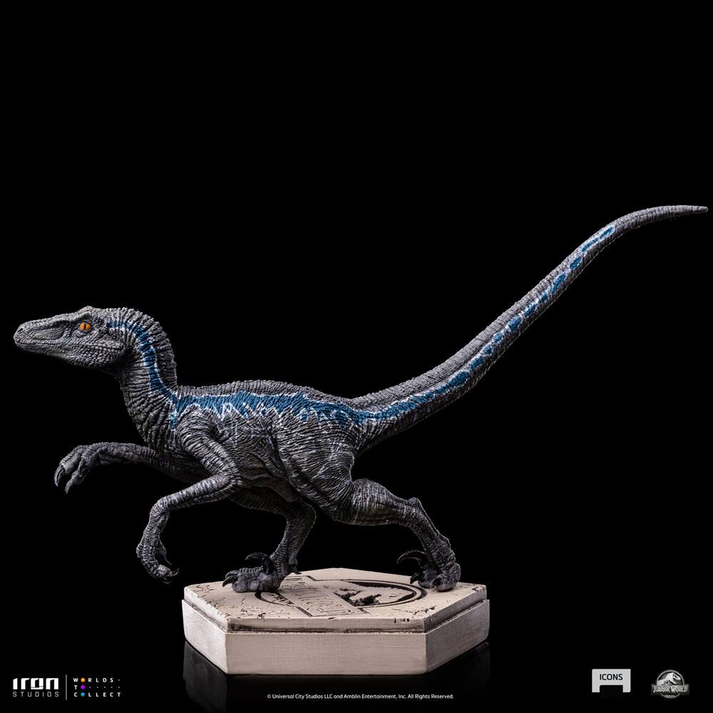 Jurassic World Icons Statue Velociraptor Blue 9 cm Image 4
