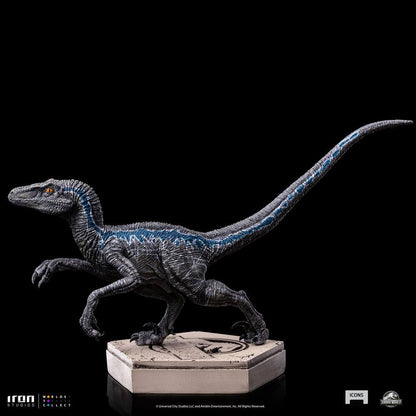 Jurassic World Icons Statue Velociraptor Blue 9 cm Image 4