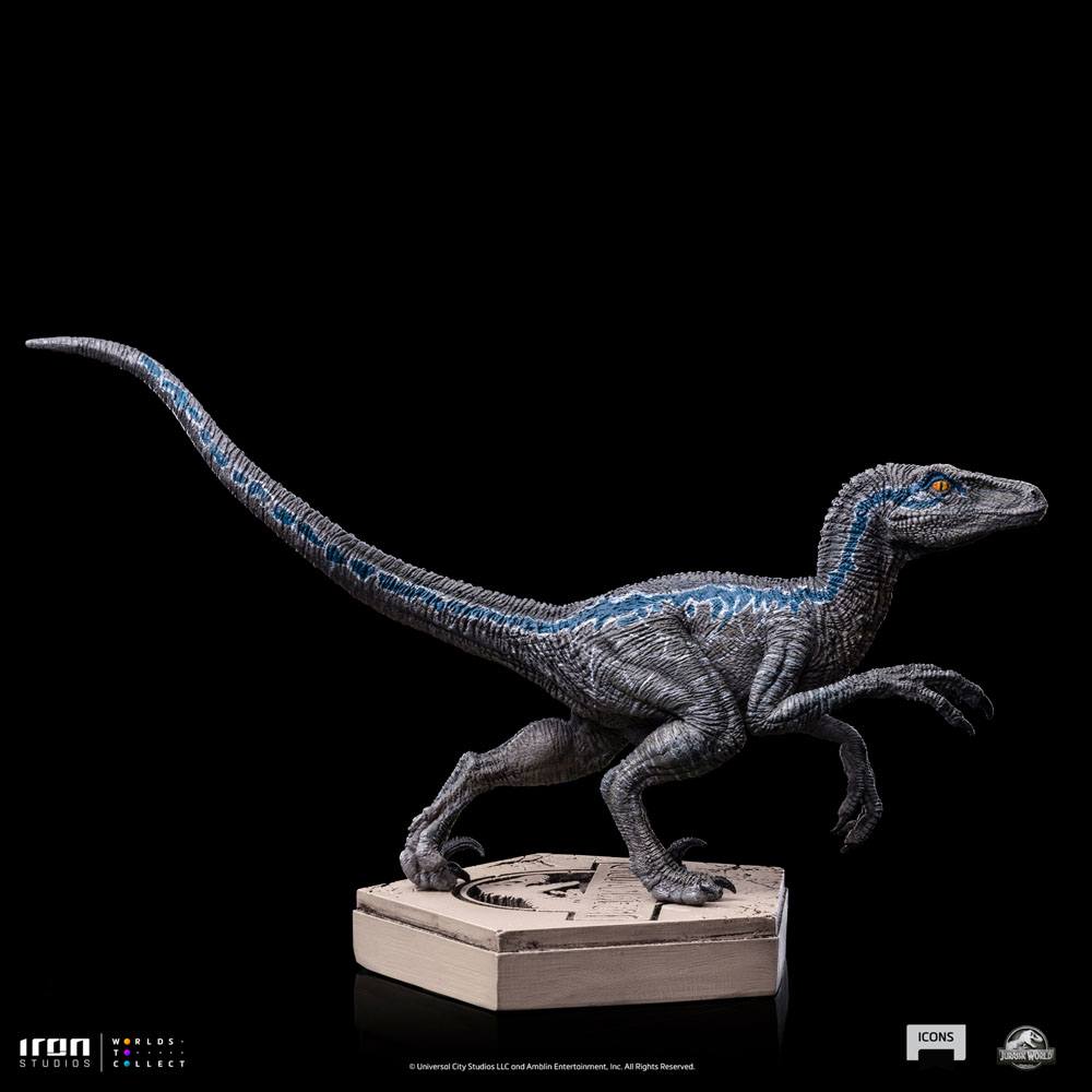 Jurassic World Icons Statue Velociraptor Blue 9 cm Image 6