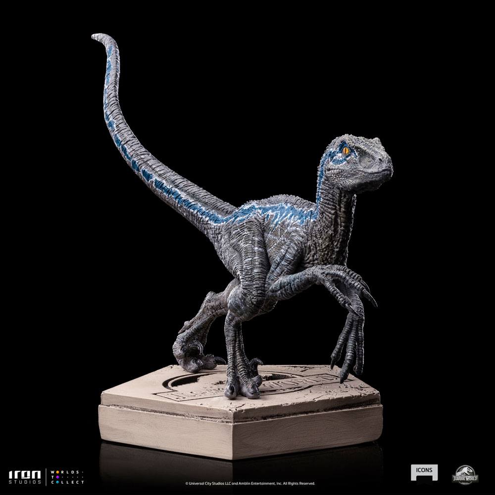 Jurassic World Icons Statue Velociraptor Blue 9 cm Image 7
