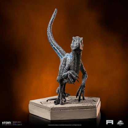 Jurassic World Icons Statue Velociraptor Blue 9 cm Image 8