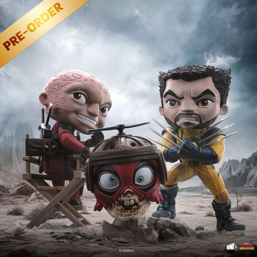 Deadpool & Wolverine Mini Co. PVC Figur Deadpool and Wolverine set Unmasked 14 cm Image 5