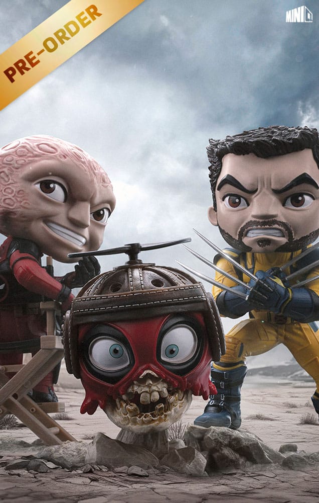 Deadpool & Wolverine Mini Co. PVC Figur Deadpool and Wolverine set Unmasked 14 cm Image 6