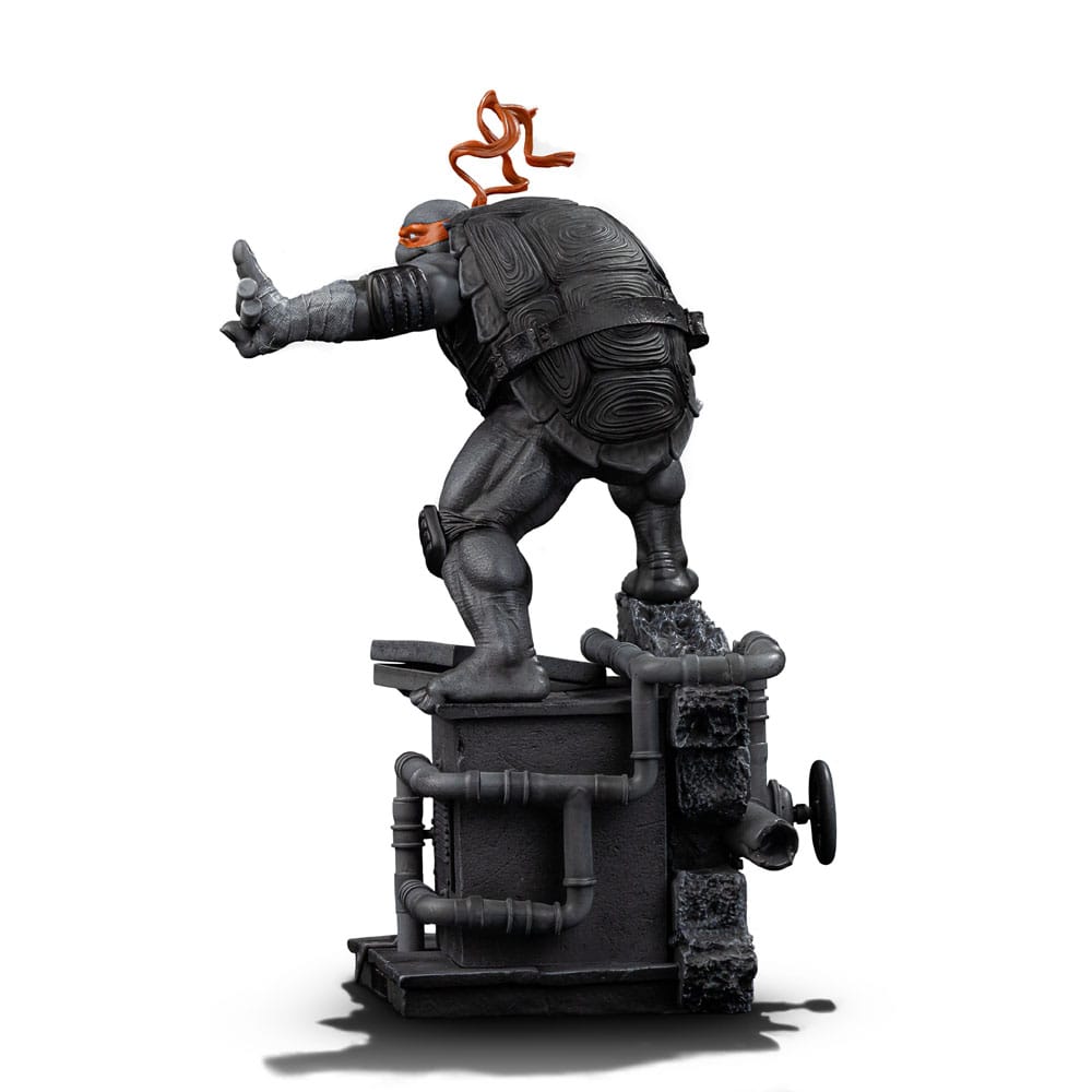 Teenage Mutant Ninja Turtles Art Scale Statue 1/10 Michelangelo Black and White Variant 26 cm heo exclusive Image 3