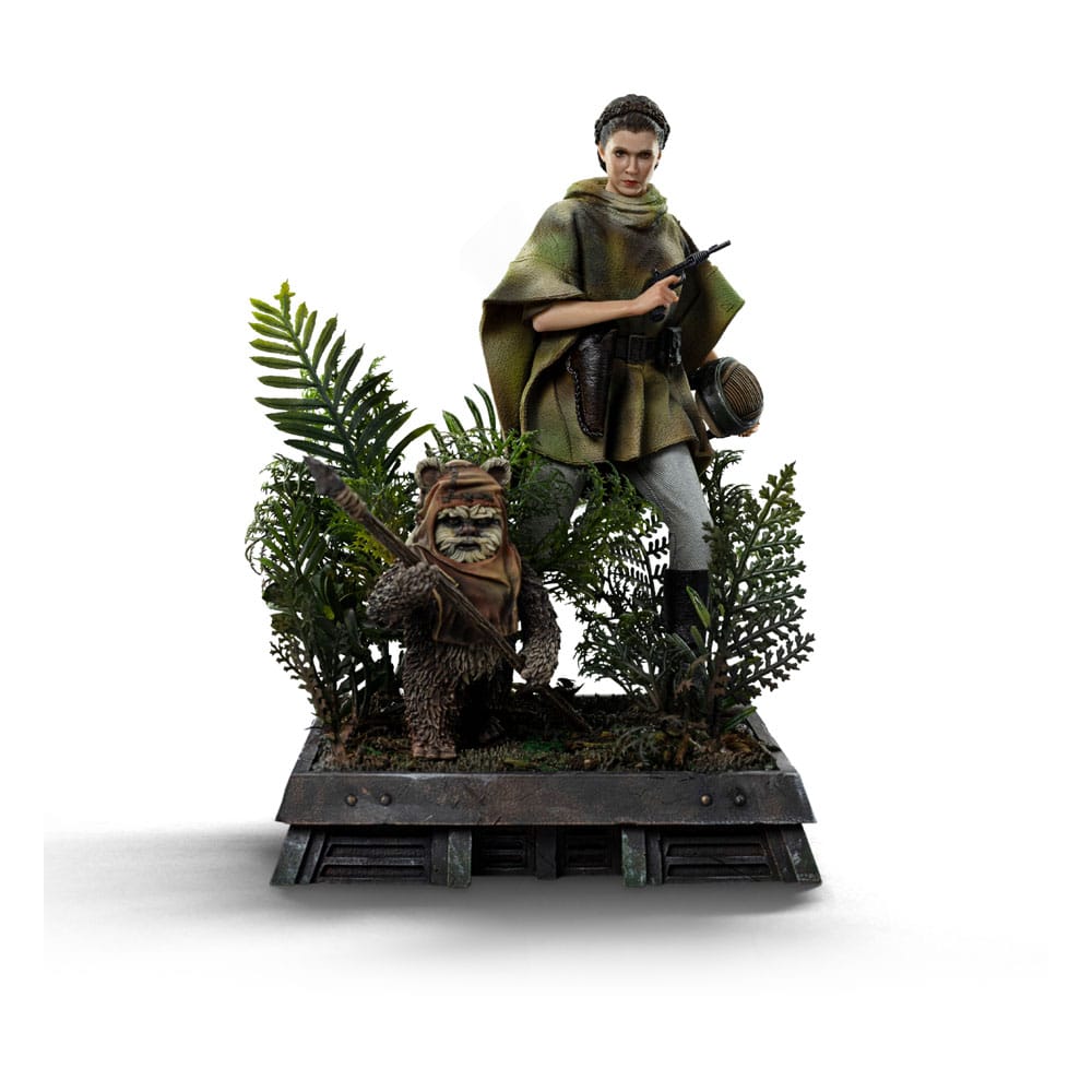 Star Wars Episode VI Art Scale Statue 1/10 Leia and Wicket 21 cm Image 3