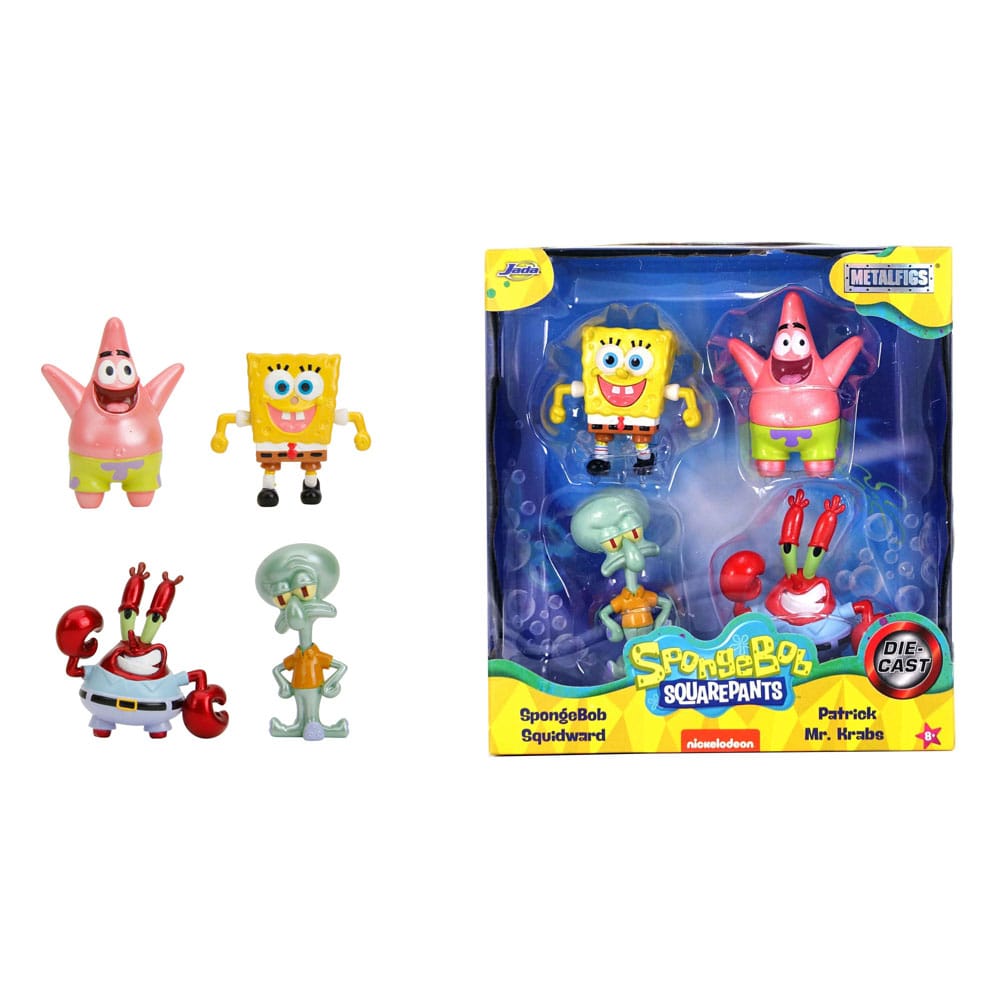 Spongebob Schwammkopf Nano Metalfigs Diecast Minifiguren 4-er Pack Wave 1 4 cm Image 2