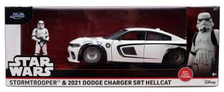 Star Wars Diecast Modell 1:24 Stormtrooper Dodge Charger SRT Hellcat Image 2