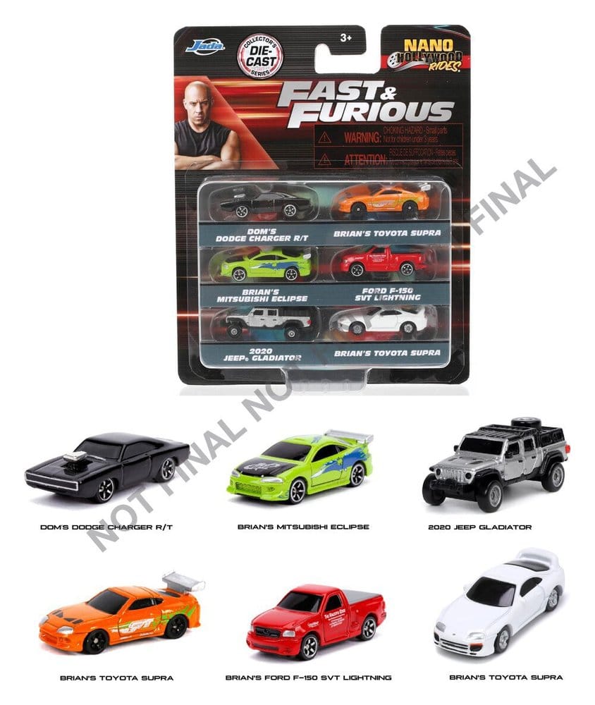 Fast & Furious 6er-Pack Nano Cars Image