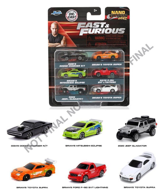 Fast & Furious 6er-Pack Nano Cars Image