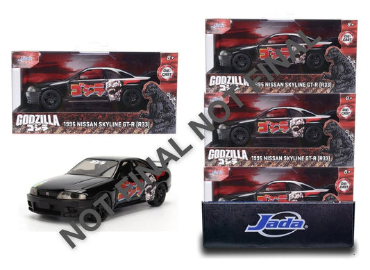 Godzilla Diecast Modell 1:32 Nissan Skyline GT-R R33 Sortiment (6) Image