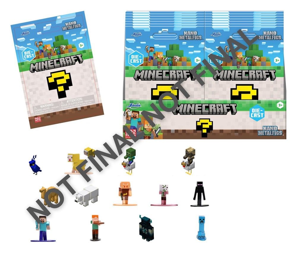 Minecraft Nano Metalfigs Minifiguren Blind Pack Display (24) Image