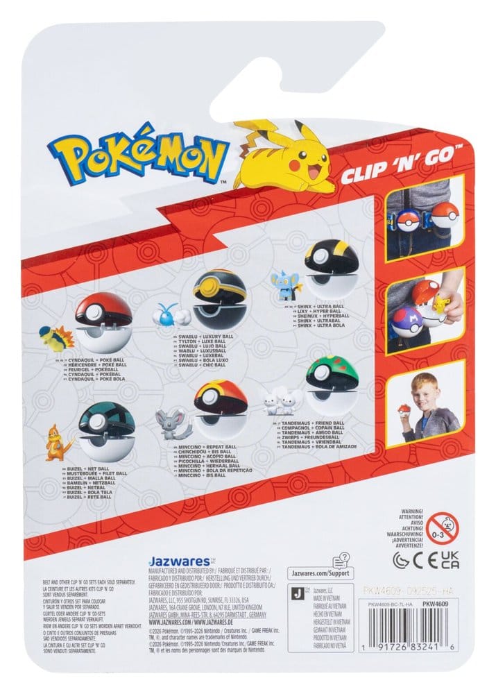 Pokémon Clip 'n' Go Minifiguren Poké Balls ver. 23 Sortiment (6) Image 9