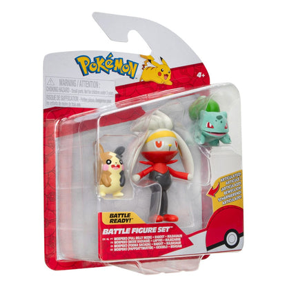 Pokémon Battle Figure Set Figuren 3er-Pack Morpeko, Bisasam #1, Kickerlo 5 cm Image 3