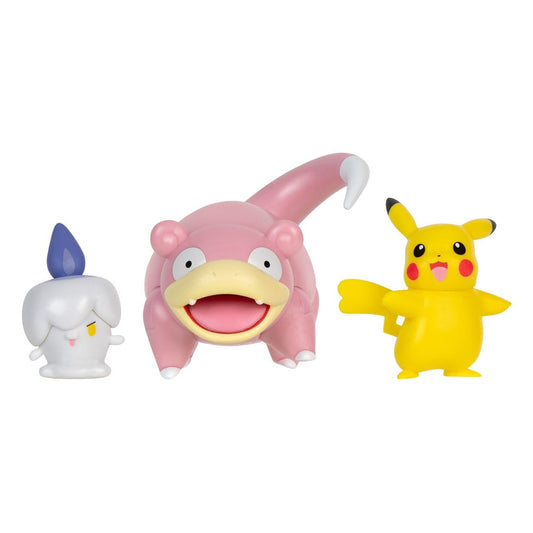 Pokémon Battle Figure Set Figuren 3er-Pack Pikachu (Weiblich), Lichtel, Flegmon 5 cm Image 1