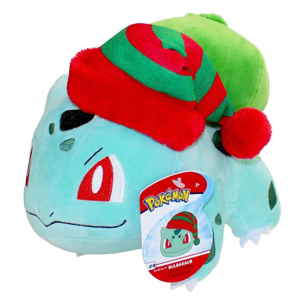 Pokémon Plüschfigur Winter Bisasam mit Weihnachtsmütze 20 cm Image