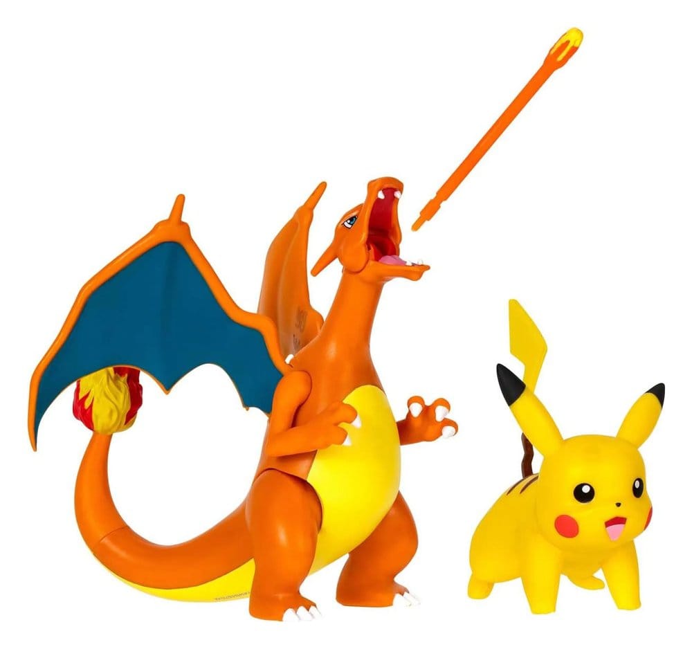 Pokémon Figuren 2er-Pack Glurak 11 cm &amp; Pikachu 5 cm Image 1