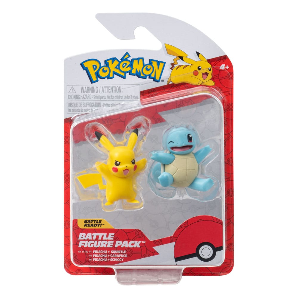 Pokémon Battle Figure First Partner Set Figuren 2er-Pack Shiggy #2, Pikachu #9 Image 2