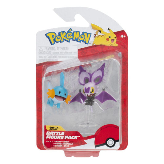 Pokémon Figuren 2er-Pack Mudkip & Noibat with Stand 8 cm Image 2