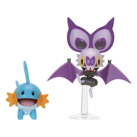 Pokémon Figuren 2er-Pack Mudkip & Noibat with Stand 8 cm Image 1