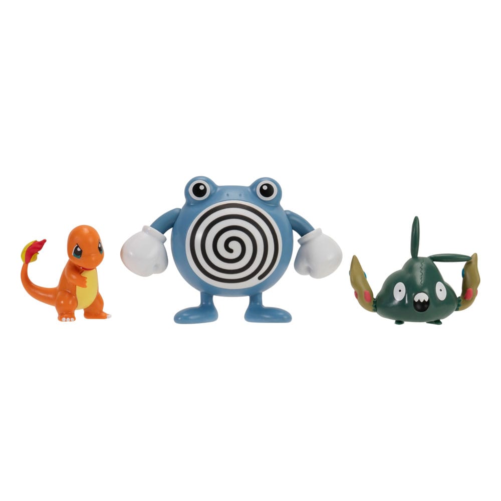 Pokémon First Partner Battle Figure Set Figuren 3er-Pack Glumanda, Unratütox & Quaputzi Image 1