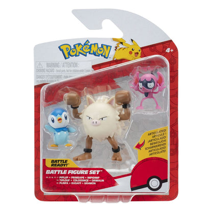 Pokémon First Partner Battle Figure Set Figuren 3er-Pack Bähmon, Plinfa & Rasaff Image 3