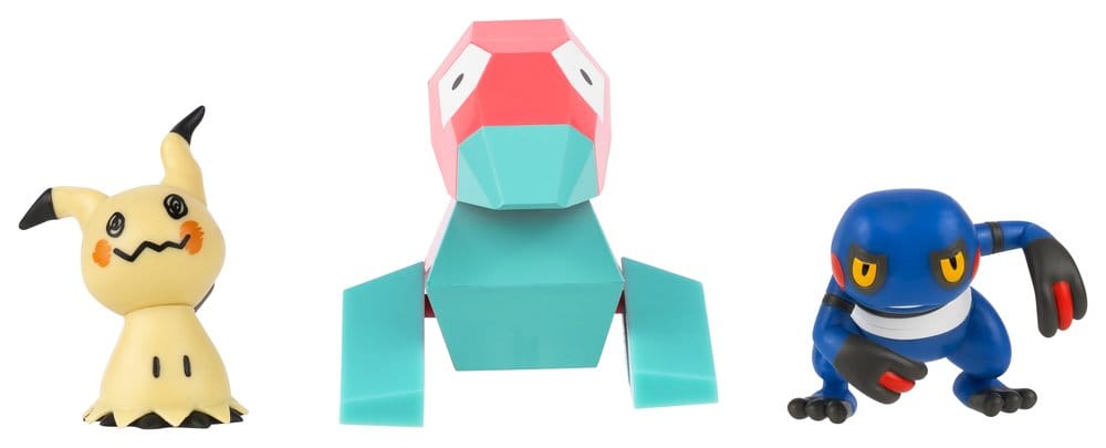 Pokémon Battle Figure Actionfiguren 3er-Pack Mimigma, Porygon & Glibunkel Image 1