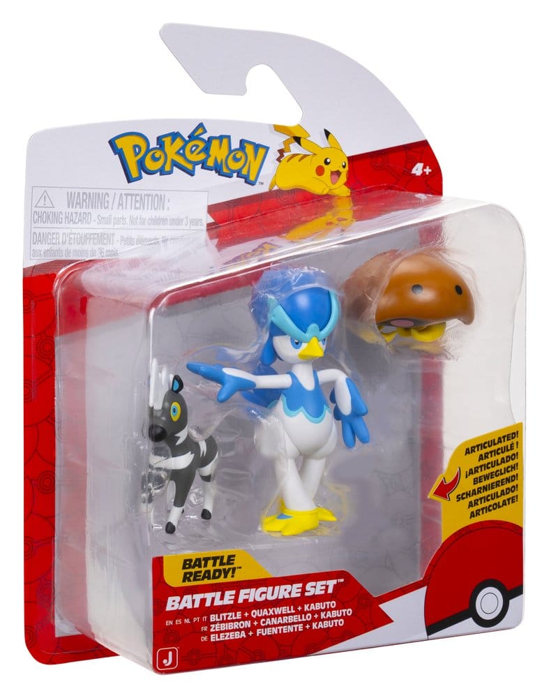Pokémon Battle Figure Actionfiguren 3er-Pack Elezeba, Kabuto & Fuentente Image 4