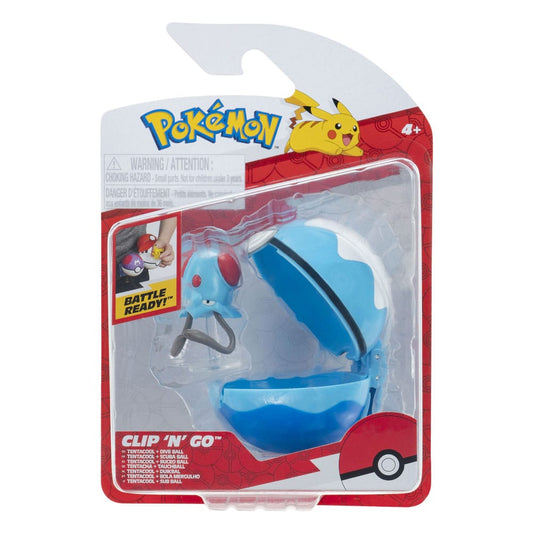 Pokémon Clip'n'Go Poké Balls Tentacha & Tauchball Image 2