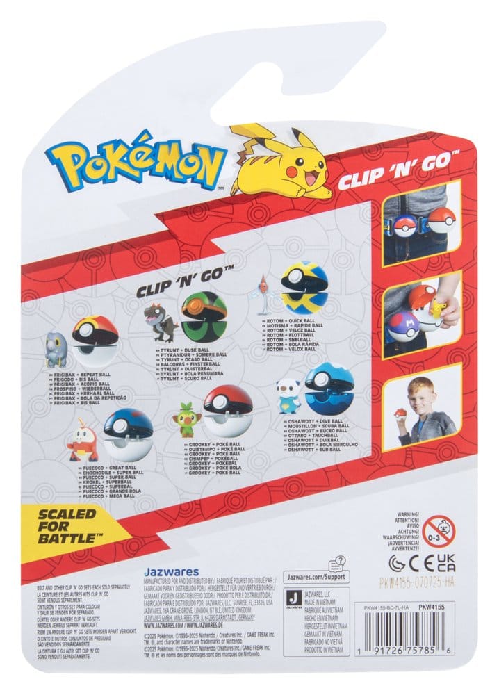 Pokémon Clip 'n' Go Actionfigur Wave 21 Rotom & Schnellball Image 8