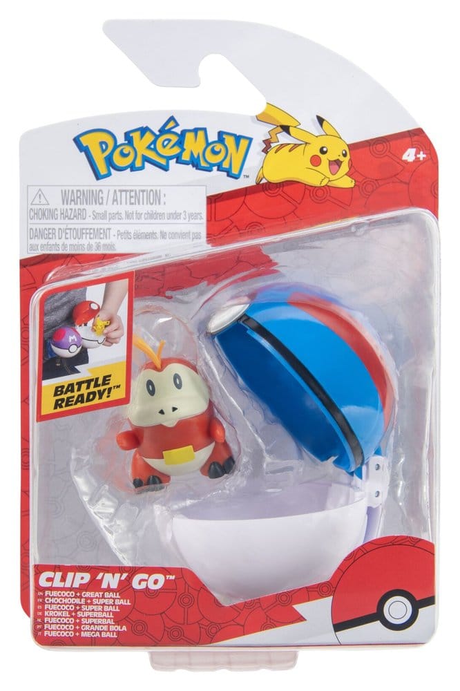 Pokémon Clip 'n' Go Actionfigur Krokel & Superball Image 4