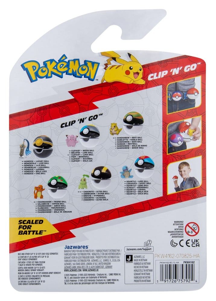 Pokémon Clip 'n' Go Actionfigur Glumanda & Freundesball Image 4