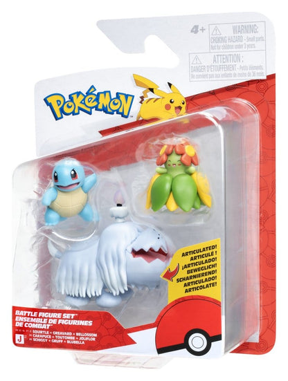 Pokémon Battle Figure Actionfiguren 3er-Pack Schiggy, Gruff & Blubella Image 2