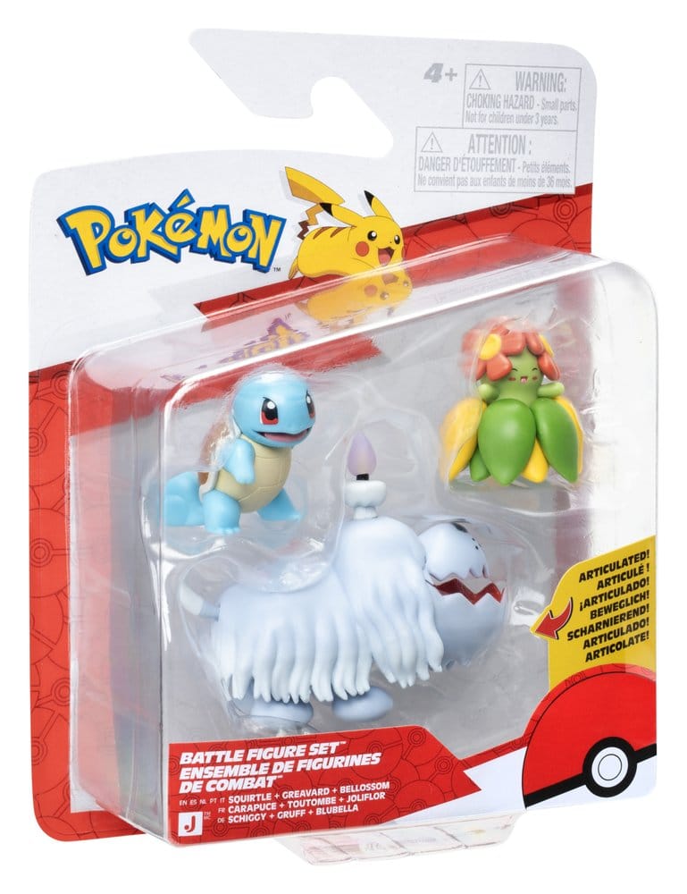 Pokémon Battle Figure Actionfiguren 3er-Pack Schiggy, Gruff & Blubella Image 3