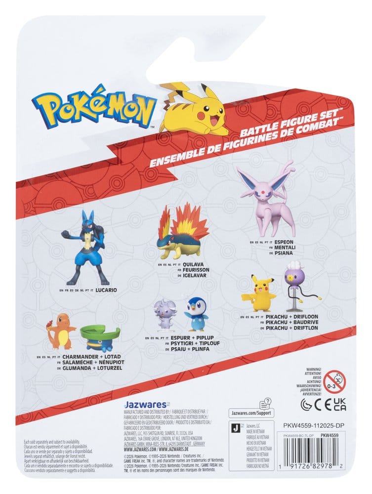 Pokémon Battle Figure Actionfiguren 3er-Pack Schiggy, Gruff & Blubella Image 4